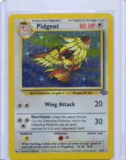 Pokemon TCG Pidgeot Jungle 8/64 Holo Unlimited Holo Rare LP/MP - Image 1