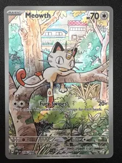 Meowth Illustration Rare 106/094 Pokemon Phantasmal Flames English Near Mint - Image 1