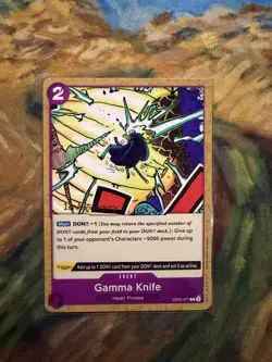 One Piece Card Game Gamma Knife OP05-077 1st Anniversary Stamped English - NM - Image 1
