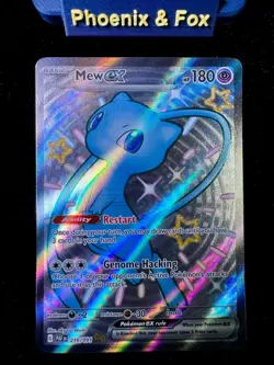 Mew EX 216/091 Shiny Mew Full Art Rare Pokemon Card Paldean Fates TCG - Image 1