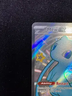 Mew EX 216/091 Shiny Mew Full Art Rare Pokemon Card Paldean Fates TCG - Image 3