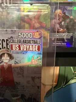 One Piece CCG Monkey D. Luffy P-055 US Voyage College Basketball Promo Sealed - Image 4