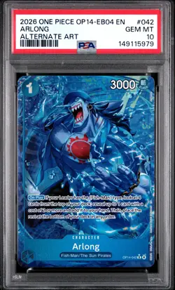 Arlong #42 One Piece OP14 Alternate Art PSA 10 - Image 1