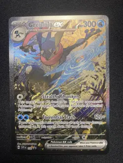 Greninja ex 132 Pokemon Shrouded Fable Black Star Promo Alt Art NM - Image 1