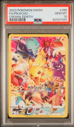 2023 Pokemon SW&SH Crown Zenith Pikachu Secret Rare PSA 10 Gem Mint #160/159 - Image 1