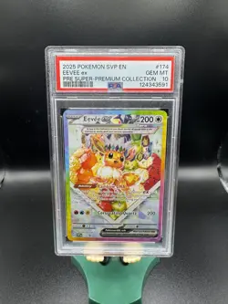 2025 POKEMON SVP EN-SV BLACK STAR PROMO #174 EEVEE EX PSA 10 SPC EXCLUSIVE PROMO - Image 1