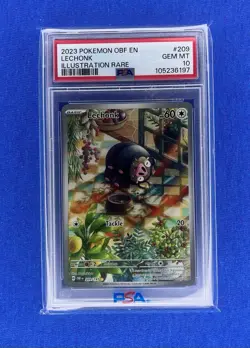 2023 Pokemon Lechonk Promo Full Art #209 Rare Illustration PSA 10 - Image 1