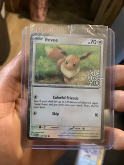 Eevee 133/165 Holiday Advent Calendar Snowflake Stamp Promo Pokemon - SEALED - Image 1