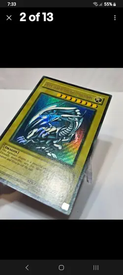 Blue-Eyes White Dragon SDK-001 Ultra Rare Unlimited FADED & WAVY Yugioh 5962 - Image 2