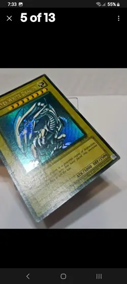 Blue-Eyes White Dragon SDK-001 Ultra Rare Unlimited FADED & WAVY Yugioh 5962 - Image 3
