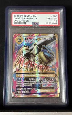 2016 Pokemon XY Evolutions FULL ART MEGA Blastoise PSA 10 - Image 1