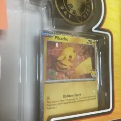 Pokemon TCG Pikachu 051 /162 Stamped 2026 Pokemon Day Promo Border Swirl - Image 2