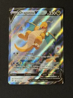 Pokemon TCG Dragonite V 192/203 Evolving Skies Alt Full Art Holo UR Eng 2021 - Image 1