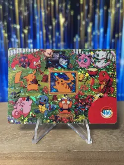 1999 Vintage Pocket Monsters Vending Prism Psyduck, Mew, Pikachu Picnic #466 MP+ - Image 1