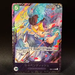 Cavendish EB01-012 SR Parallel Alt Art Top 8 Flagship Battle Prize One Piece NM - Image 1