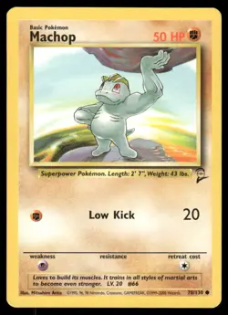 Pokemon Cards Machop 78/130 Base Set 2 WOTC Common NM - Image 1