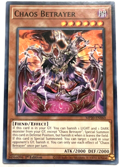 YuGiOh! - Chaos Betrayer - MP20-EN060 - 1st Edition - Common - Image 1