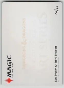 Blue Dragon Art Card Normal S Adventures in the Forgotten Realms 73 NM - Image 2