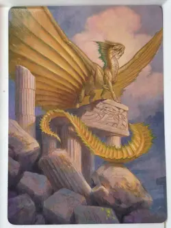 Ancient Gold Dragon - ART CARD- Magic the Gathering MTG Nice! - Image 1