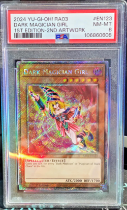 Yugioh PSA 8 NM-MT Dark Magician Girl RA03-EN123 Platinum Secret 1st Edition - Image 1