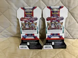 LOT OF 2 Pokemon Scarlet and Violet Booster Packs Sleeved Sealed SHIPS FREE - Image 2