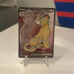 Pokemon Team Rocket's Persian EX Stage 1 Ultra Rare Holo 260HP 219/182 Sv10 Card - Image 1