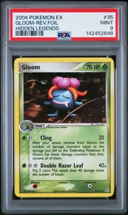 2004 Pokemon EX Hidden Legends Goom Reverse Holo Foil #35 PSA 9 - Image 1