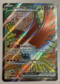 Pokemon TCG Ethan's Ho-Oh ex 209/182 Sv10: Destined Rivals Holo - Image 1