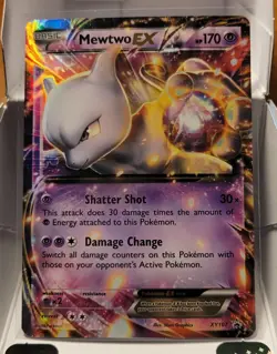 Pokemon TCG Mewtwo EX XY107 NM/LP Black Star Promo Card - Image 1