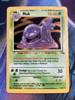 Pokemon 1999 Fossil Unlimited: Muk (13/62) MP Holo - Image 1