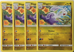 POKEMON 4X SLIGGOO 95/145 GUARDIANS RISING UNCOMMON NEAR MINT-PLAYSET - Image 1
