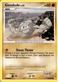 Geodude 84/123 Mysterious Treasures Pokemon Card TCG - Image 1