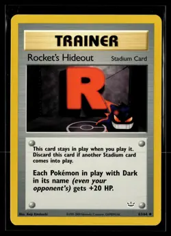 Pokemon TCG Neo Revelation #63/64 Rocket's Hideout VLP - Image 1
