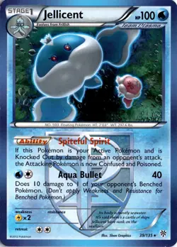 Jellicent (Team Plasma) 39/135 Plasma Storm Pokemon Card TCG - Image 1