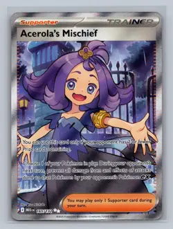 Acerola's Mischief 165/132 Ultra Rare Mega Evolution Pokemon NM - Image 1