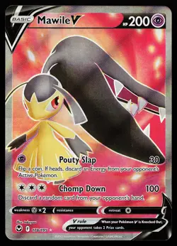 Mawile V 178/195 Ultra Rare Silver Tempest Pokemon Card - Image 1