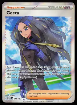 Geeta 218/197 Ultra Rare Obsidian Flames Pokemon Card - Image 1