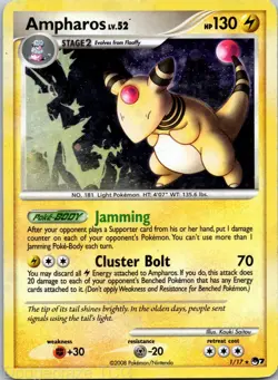 Ampharos 1/17 Rare POP Series 7 Pokemon MP - Image 1