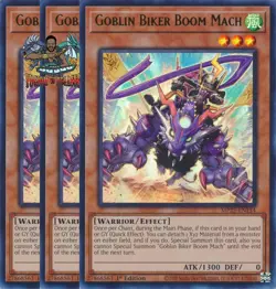 Yugioh! 3x Goblin Biker Boom Mach MP25-EN154 Ultra Rare 1st Ed NM - Image 1