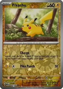 Pikachu 025/165 Holo PROMO Cards & Products Pokemon Near Mint - Image 1