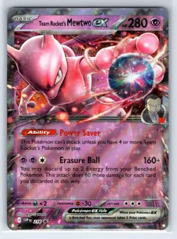 Team Rocket's Mewtwo ex 216 Holo Promo Scarlet & Violet Promo Pokemon Holo NM - Image 1