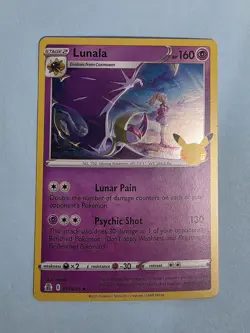 2021 Lunala 15/25 - Holo Rare - 25th Anniversary Celebrations - NM Pokemon TCG - Image 1