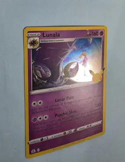2021 Lunala 15/25 - Holo Rare - 25th Anniversary Celebrations - NM Pokemon TCG - Image 2