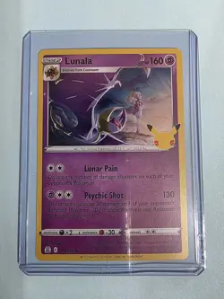2021 Lunala 15/25 - Holo Rare - 25th Anniversary Celebrations - NM Pokemon TCG - Image 3