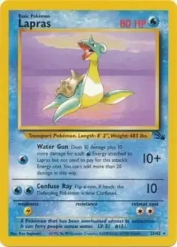 Lapras 25/62 Fossil Rare Moderate Play Pokemon DNA GAMES - Image 1