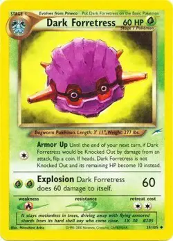Dark Forretress 35/105 Neo Destiny Uncommon Light Play LP Pokemon DNA GAMES - Image 1