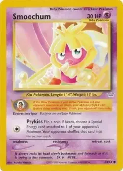 Smoochum 54/64 Neo Revelation Moderate Play Pokemon DNA GAMES - Image 1