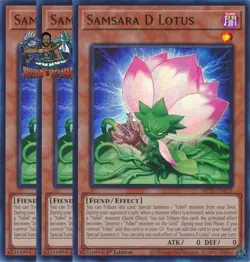 Yugioh! 3x Samsara D Lotus MP25-EN152 Ultra Rare 1st Ed NM - Image 1