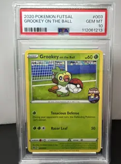 2020 Pokemon Futsal #003 Grookey on the Ball PSA 10 GEM MINT Excellent New - Image 1