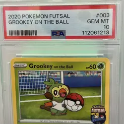 2020 Pokemon Futsal #003 Grookey on the Ball PSA 10 GEM MINT Excellent New - Image 3